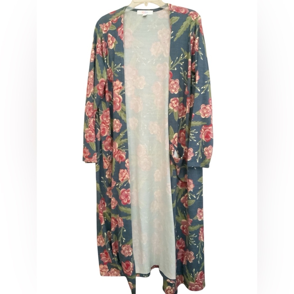 Lularoe Size Large Sarah Floral Print Cardigan Duster